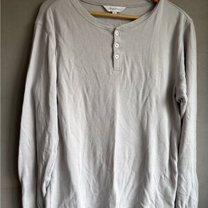 Men’s Gray Henley Shirt